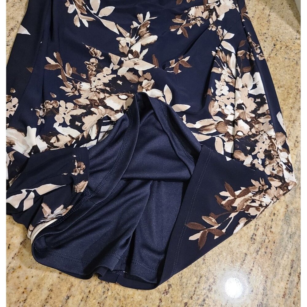 New! Tommy Hilfiger Floral Dress Size 8 Sleeveless Knee Ruched Waist Romantic - Picture 6 of 16